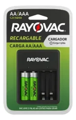 Cargador De Pilas Recargables Aa/aaa Rayovac Con 2 Pilas Aa