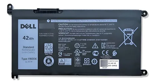 D_690981-MLA99925377043_112025-O Bateria Yrdd6 42wh Dell Inspiron 14 P120g P88f P93g002 - Imagen 1