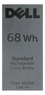 Batería Para Dell Notebook 4gvmp 68wh - Imagen 5
